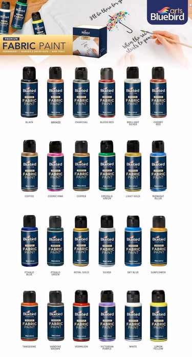 Bluebird Fabric Paints Metallic Shads 100 ml